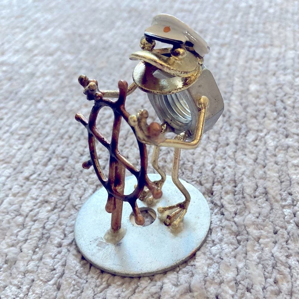 Captain Frog Sculpture Boating Sailing Nautical Little Hopper Arthur Ward